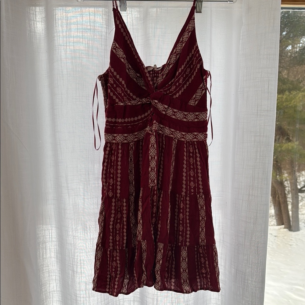Red Tiered Midi Sundress